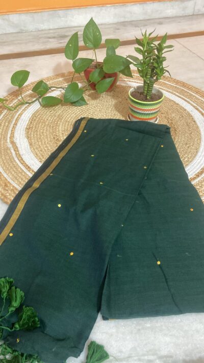 Mul Mul Zari Sequence Cotton Saree